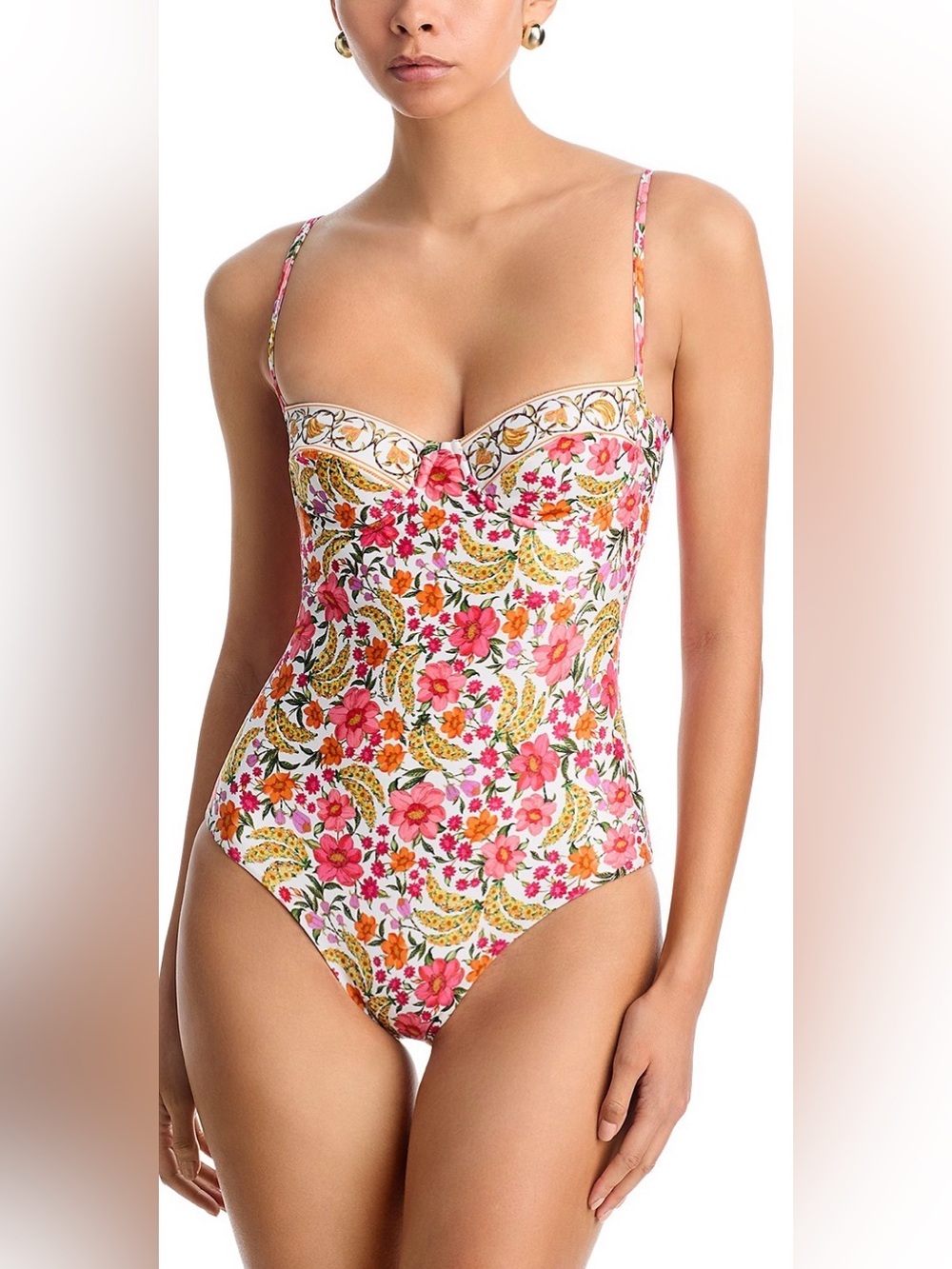 FARM Rio Banana Flower One-Piece Swimsuit